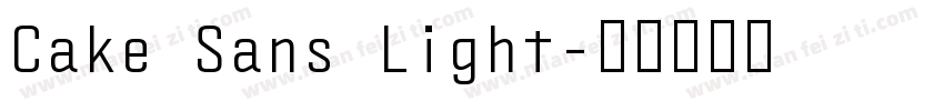 Cake Sans Light字体转换